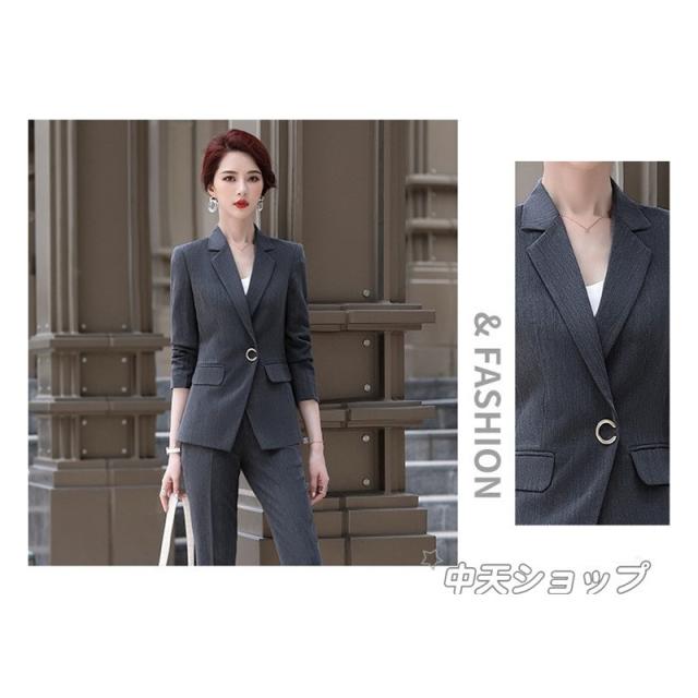 パンツスーツ おしゃれ キャリアスーツ レディース 40代 長袖 テーラードジャケット ビジネス リクルートスーツ フォーマル オフィス 大きいサイズ 通勤 OL パンツスーツ おしゃれ キャリアスーツ レディース 40代 長袖