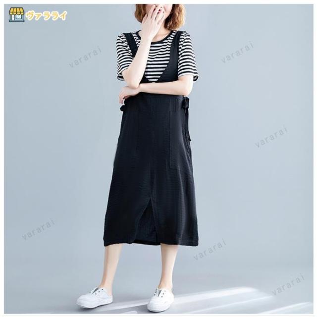麻　レディース　サロペットスカート　ゆったり ワンピース　つりスカート　夏　お洒落　体型カバー 麻 レディース サロペットスカート ゆったり ワンピース つりスカート
