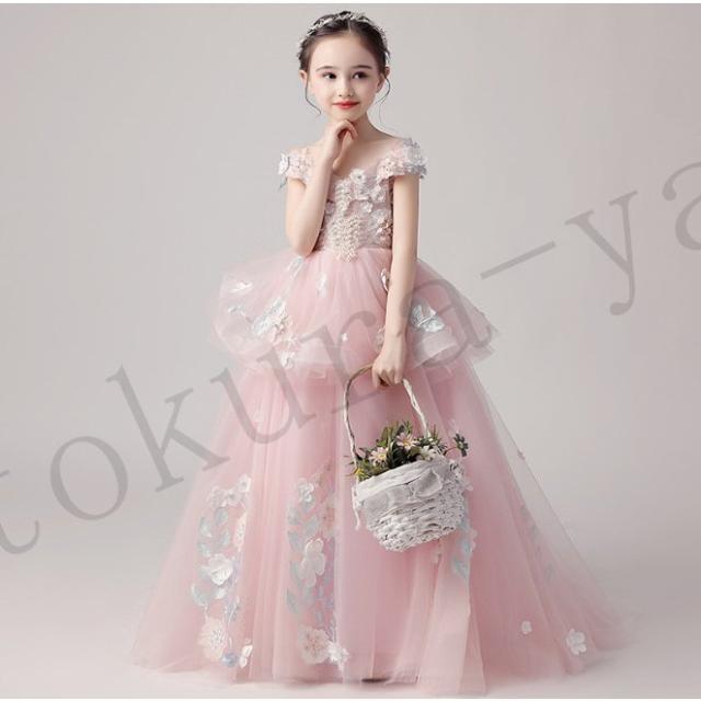 ピアノ発表会 ドレス 子供 女の子 レッド リボン ミモレ丈 発表会