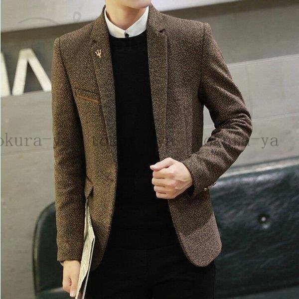 テーラードジャケットメンズビジネススーツテーラードブレザージャケット長袖紳士服通勤アウターカジュアル細身春秋冬の通販は