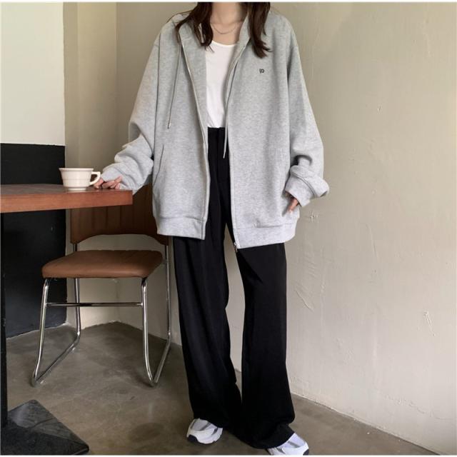 スウェットパーカー レディース フード付き ゆったり 無地 韓国ファッション 原宿系 トップス 秋冬 長袖 20代 30代 40代 スウェットパーカー レディース フード付き ゆったり 無地 韓国