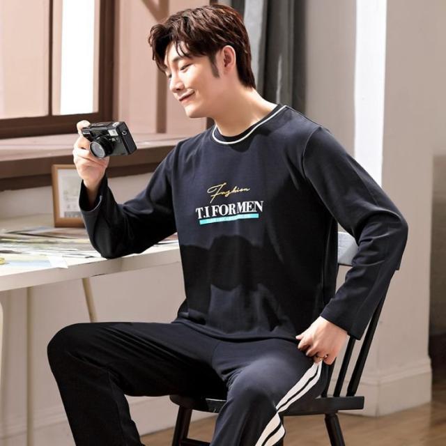 パジャマ メンズ 部屋着 上下セット ナイトウエア セット ルームウェア 寝巻き 男性 パンツ 綿パジャマ 長袖 春 秋 冬 記念日 お祝い ギフト プレゼント  長ズボの通販は 5,300円