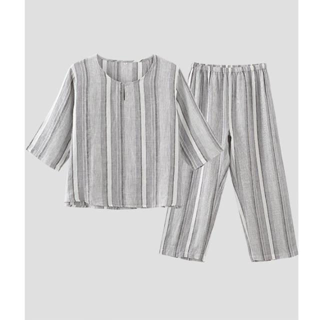 レディースパジャマ ルームウェア 部屋着 半袖 長ズボン 上下セット ポケット ボタン Vネック ウエストゴム アトピー 乾燥肌 ふんわり 吸汗 通気 シンプル 肌に