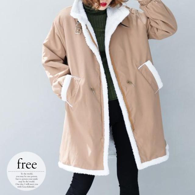 コート アウター ベルト ポケット もこもこ  大人カジュアル 暖かい ジップアップ 楽ちん ベージュ ホワイト お出かけ シンプル おしゃれ 魅力的 の通販は 5,316円