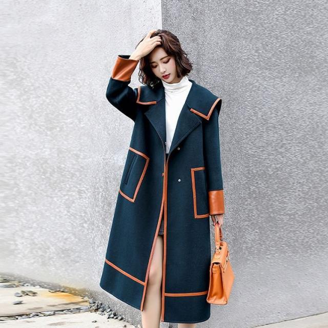 ウール コート アウター 襟付き フロントボタン ツートン ポケット カジュアル 定番 キレイ目 休日 ガーリー 大人可愛い ママ かわいい ママスタイル ウール コート アウター 襟付き フロントボタン ツートン ポケット