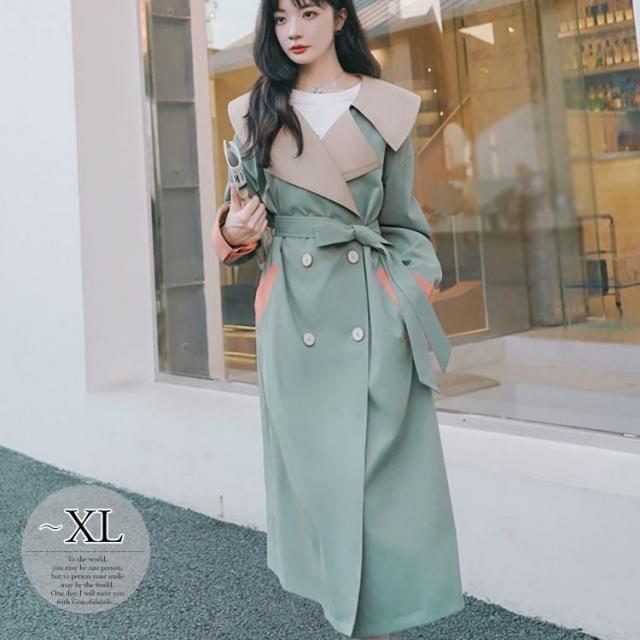 コート 大きめ襟 フロントボタン ロング丈 アースカラー 個性的 リゾート 休日 女子旅 大人カジュアル ママ リモート 休日スタイル 大人可愛い