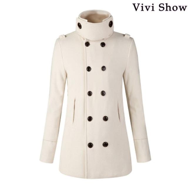 ピーコート Pコート メンズ コート ジャケット ウール ウールコート スリム ショート丈 秋冬の通販は