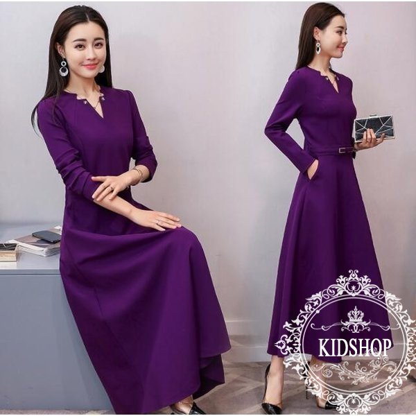 レディース ワンピース ロング丈 長袖 Aライン Vネック 無地 着痩せ 大きいサイズ きれいめ 春秋 通勤 OL 結婚式 30代 40代 50代 レディース ワンピース ロング丈 長袖 Aライン Vネック 無地 着痩せ