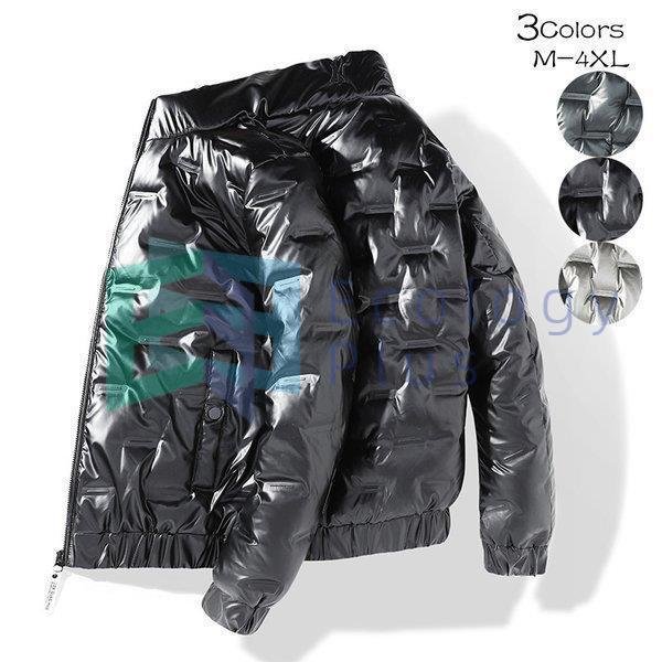 ダウンジャケット メンズ ダウンコート ボリュームネック ストリート 立襟 軽量 保温 アウター 防寒 防風 冬服 冬 彼氏 男性 ジャンパー おしゃれ あったかの通販は