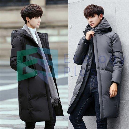 ダウンジャケット メンズ 無地 ボリュームネック ロング丈 ダウンコート 中綿ジャケット 中綿コート 軽量 ダウン メンズ