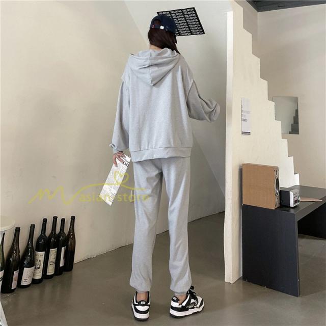 セットアップ スウェット フーディー パンツ ルームウェア 韓国 Amazon | スウェット 上下セット 韓国ファッション レディース