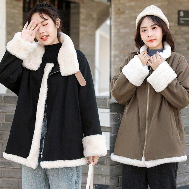 ムートンコート レディース アウター 裏起毛 防寒 暖かい 冬コート 2021冬の通販は 6,327円