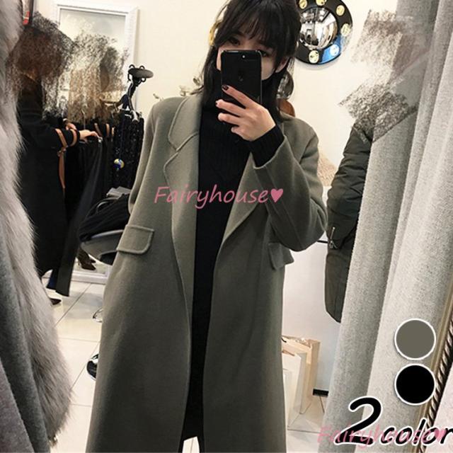 チェスターコート レディース 秋冬 40代 黒 チェスターコート ミディアム丈 ラシャコート スーツオーバー 韓国風 アウター 通勤 着痩せ オシャレ ゆったり