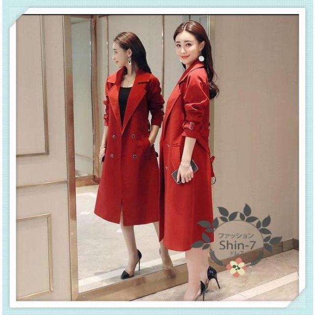 トレンチコート レディース 秋 ショート ミディアム 春 夏 コート 40代 30代 アウター 通勤 ベージュ 紺長袖大きいサイズ