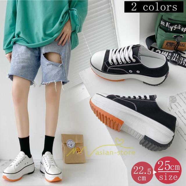 スニーカー レースアップシューズ 靴 レディース 厚底 スポーツ 通勤通学 おしゃれ クラシック シンプル 履きやすい 歩きやすい ローカット 20代30代40代 上品