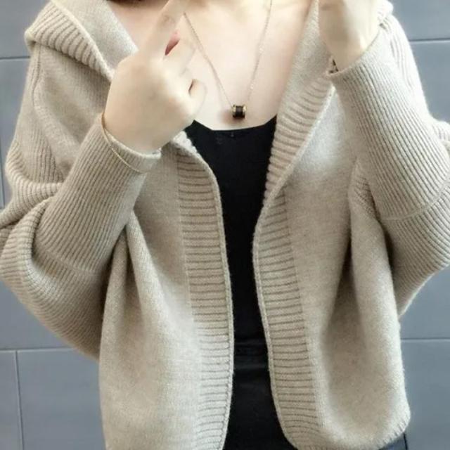 全6色！フード付き カーディガン レディース ニットカーディガン