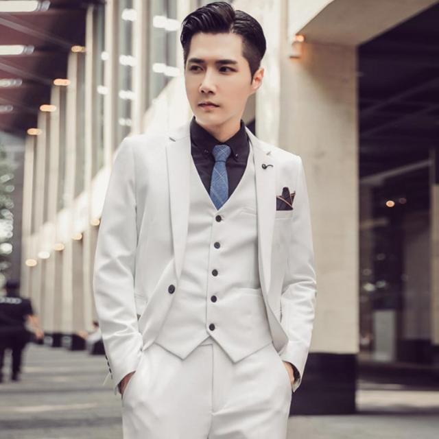 メンズ ジャケット＋ベスト＋パンツ 礼服 3点セット メンズスーツ スリムスーツ 通勤 オフィス 紳士服 カジュアル 正装 就活 面接 結婚式 上品 お呼ばれ パーティー 二次会 フォーマルスーツ フォーマルスーツ メンズ 3点セット ジャケット＋ベスト＋パンツ