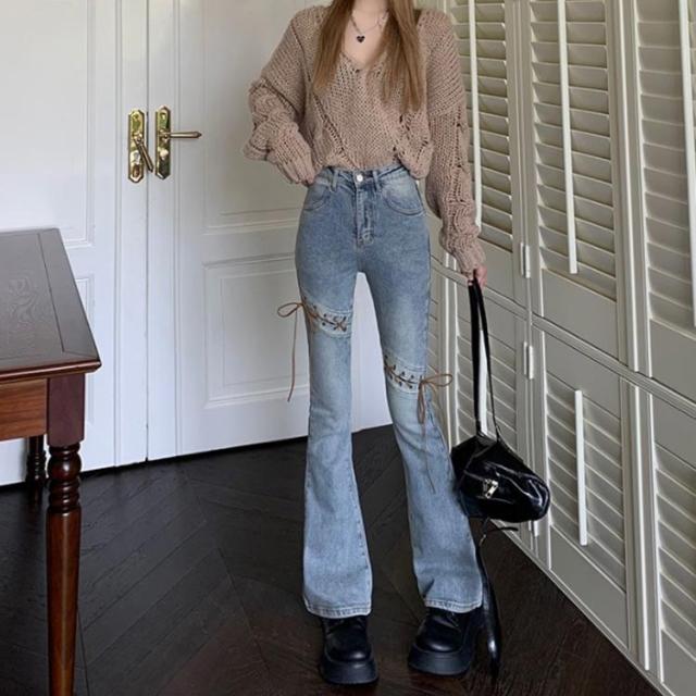 デニム フレアパンツ ブーツカット 美脚効果 シンプル L2758 楽天市場】フレアパンツ デニム レディース 大きいサイズ