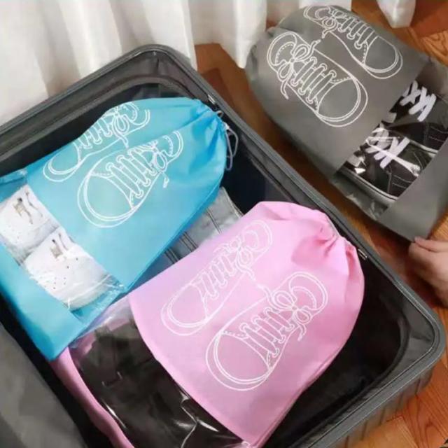 12点セット シューズバッグ 大人 メンズ レディース 巾着袋 シューズ