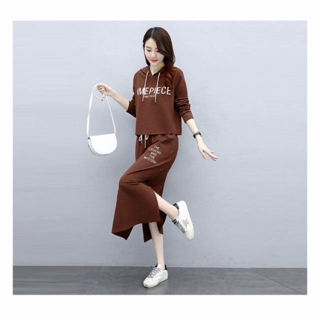 DABUWAWA 上品 カジュアル スウェット ロングスカート 2点セット DABUWAWA 上品 カジュアル スウェット ロングスカート 2点セット