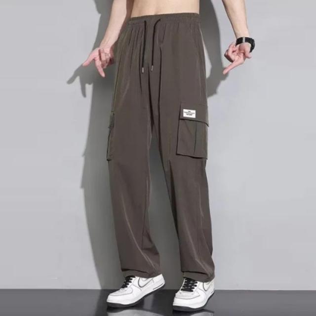 カーゴパンツ ワイドパンツ 春服 調整紐 サルエルパンツ ストリートパンツ ウエストゴム ロングパンツ 無地 カジュアル 速乾 ゆったり メンズ ワイドパンツ 夏服 涼しい イージーパンツ メンズズボン 通気 カジュアル 多機能 スポーツ 快適 春 夏