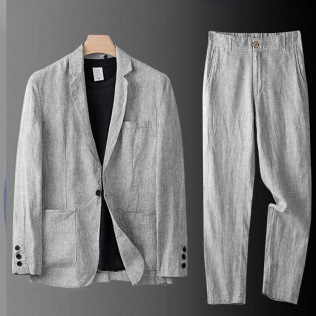 スーツ セットアップ 麻 リネン メンズスーツ 長袖 テーラード ジャ[khi5 楽天市場】スーツ セットアップ 上下 メンズ リネン 長袖 テーラード