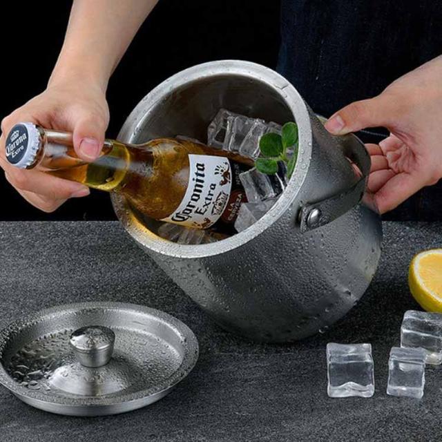 アイスペール 1.6L 2L 氷入れ アイスバケット 蓋付き トング付き 真空