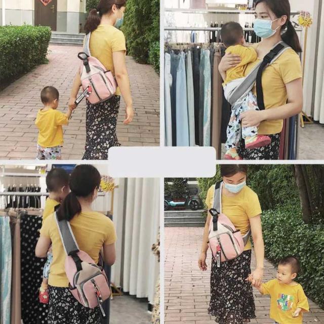 マザーズバッグ 抱っこ紐 ヒップシート ショルダーバッグ 2WAY 2in1