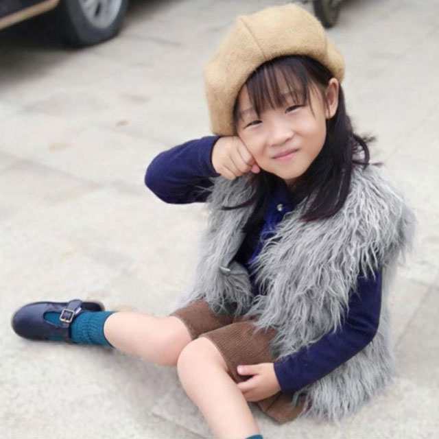新生活 毛皮ベスト 子供服 ファーベスト チョッキ 子ども キッズ 袖 