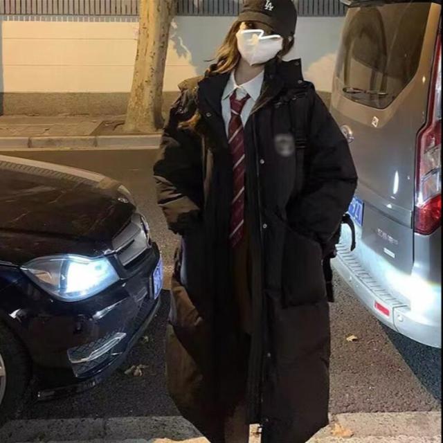 ベンチコート レディース 中綿コート ロング フード付き 学生