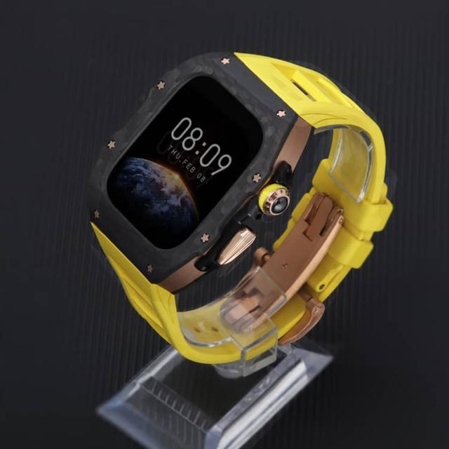 apple watch s11 一体型 バンド Apple Watch S10 炭素繊維バンド Apple watch 10 交換用バンド 46mm Apple Watch S10 42mm apple watch 11 炭素繊維一体型 Apple Watchバンド レザーストラップ apple watch 炭素繊維カバー ギフト プレゼント ギフトボックスあり_1