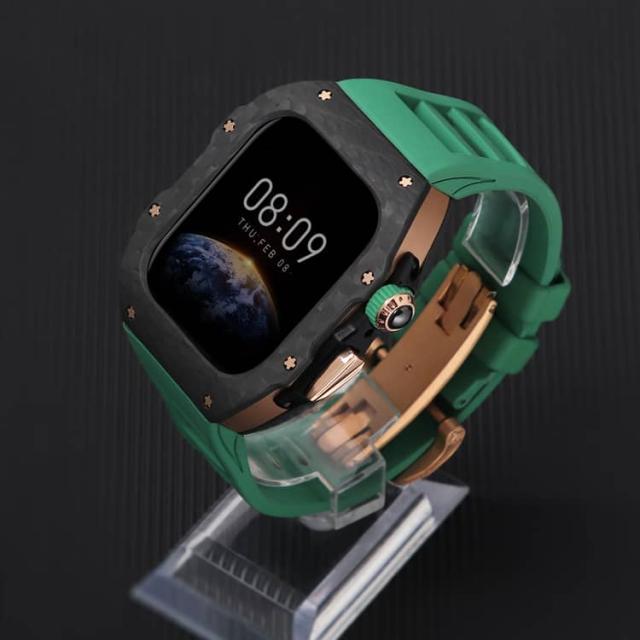 apple watch s11 一体型 バンド Apple Watch S10 炭素繊維バンド Apple watch 10 交換用バンド 46mm Apple Watch S10 42mm apple watch 11 炭素繊維一体型 Apple Watchバンド レザーストラップ apple watch 炭素繊維カバー ギフト プレゼント ギフトボックスあり_3