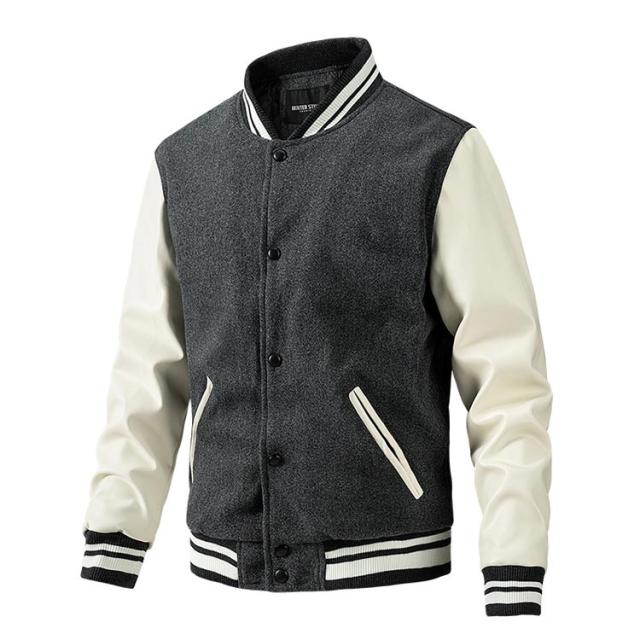 スタジアム 袖レザー ジャケット north end stadium jacket 袖レザー