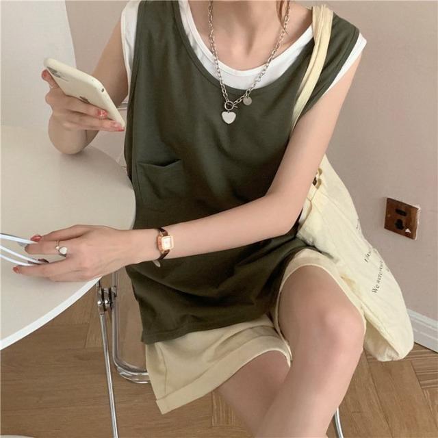 Tシャツ 上品 トップス 40代 レディース ノースリーブトップス