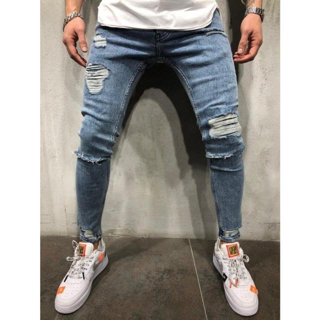 スキニーパンツ ジーンズ ダメージ スキニー メンズ パッチ