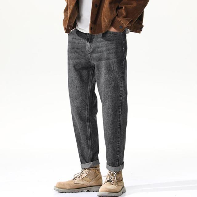 メンズ デニムパンツ ストレート 韓国風 レトロ ジーンズ 全2色 デニムパンツ メンズ ジーパン Gパン ジーンズ ワイドルック