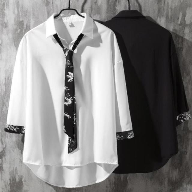 ［O3］モノクロ 花柄 リボン ストラップ シャツ オシャレ 韓国★ 楽天市場】柄シャツ レトロ フラワー柄 ブルー 花柄 長袖シャツ