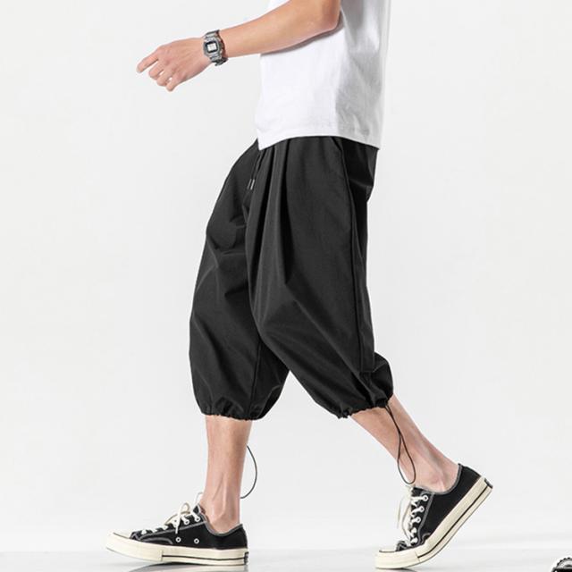 M−5XLサイズ！クロップドパンツ ワイドパンツ メンズ 裾絞り
