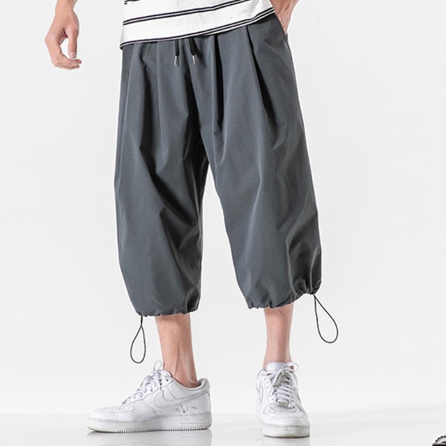 M−5XLサイズ！クロップドパンツ ワイドパンツ メンズ 裾絞り カジュアルパンツ パンツ 7分丈 ジョガーパンツ クロップド M−5XLサイズ！の通販はau  PAY マーケット nagamo au PAY マーケット－通販サイト