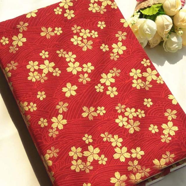 誕生日 A6 和柄 布製 ブックカバー 和風 桜 A5 しおり付き