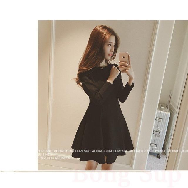 ワンピース レディース 秋冬 ワンピ ショット丈 ワンピース ラウンドネックワンピ 長袖 Aライン 40代 ース黒 着痩せ 通勤 Ol パーティー の通販はau Pay マーケット Nagamo