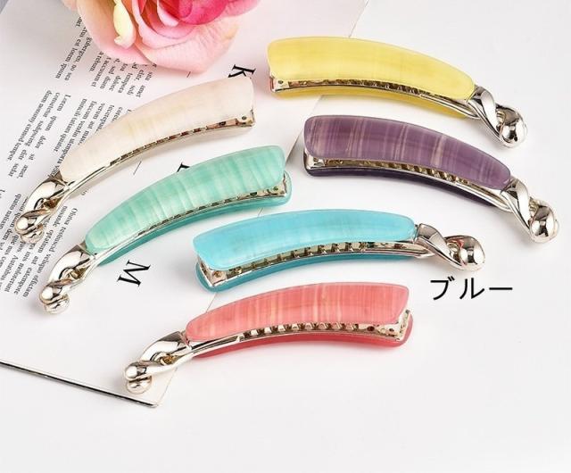 ヘアアクセサリー ヘアクリップ ヘアクリップ レディース 髪留め まとめ髪 ヘアアレンジ バナナクリップ シンプル パステルカラー おしゃれ かわいい