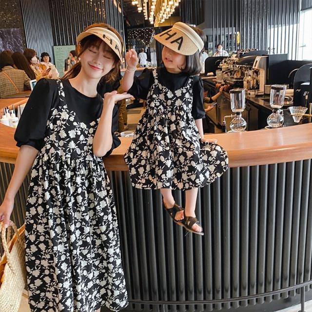 親子ペア 親子お揃い 娘さん 重ね着風 ママ 花柄 ワンピース フローラル ママとお揃い ママ 半袖 親子服 キッズ プレゼント 女の子 レデの通販はau Pay マーケット 総合通販桜屋