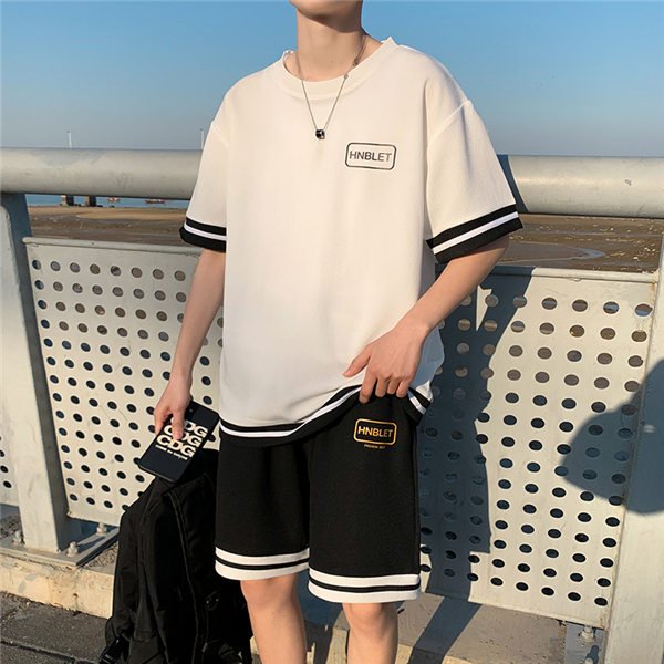 ジャージ 短パン 半袖Tシャツ スウェットトップス レイヤードT