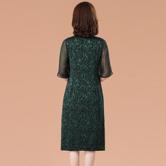 フォーマルドレス 結婚式 フェイクレイヤード 親族 結婚式 50代 ドレス