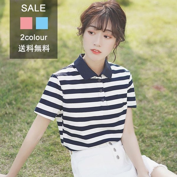 19夏新作 ポロシャツ レディース 半袖 トップス シャツ 半袖 チュニック トップス ボーダー柄 かわいい カジュアル スの通販はau Pay マーケット 天使のささやき