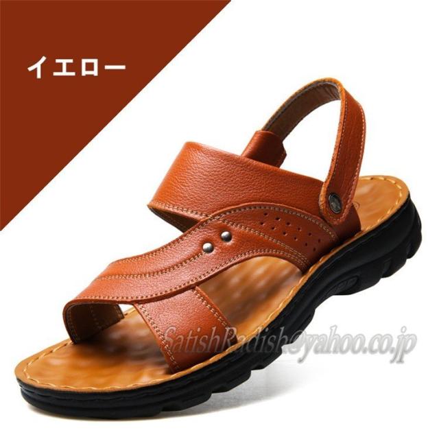 サンダル メンズ ビーチサンダル 水陸両用 おしゃれ 通気 軽量 カジュアル 柔らかい 夏 カジュアル スポーツサンダル PUレザー ビーチ 履き心地抜群の通販は