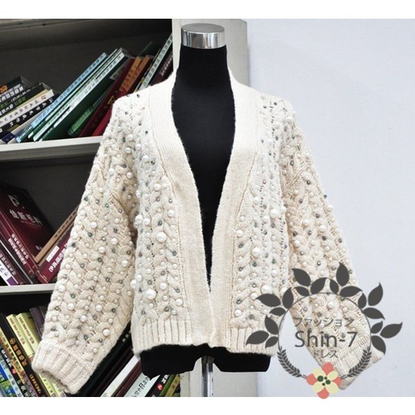カーディガン レディース 春秋 ニットカーディガン 長袖 通勤 アウター 着痩せ 可愛い トップスの通販は 5,045円