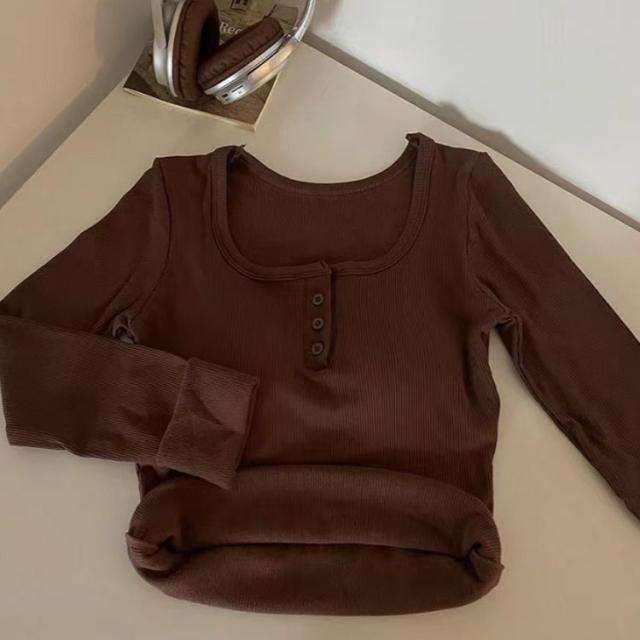 パット付長袖Tシャツ インナーシャツ ラウンドネック パット付長袖Tシャツ 伸縮性 レディース 長袖Tシャツ トップス インナー 肌着 カップ付き パット付 カットソー ストレッチ ラウンドネック ロンT 長袖 締め付けない ルームウェア 部屋着 無地 シンプル 春秋 アンダーウェア