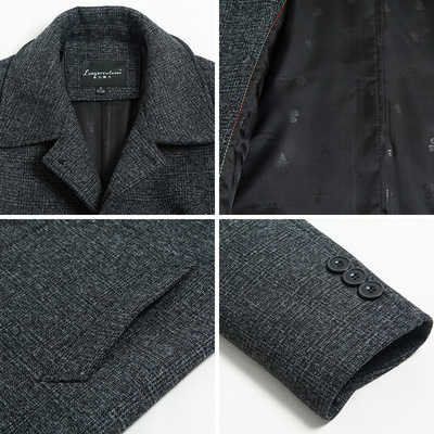 ジャケット メンズ ウールコート トップス アウター 折り襟 カジュアル ルーズ ファッション 無地 大人 紳士 男性 ビジネス オフィス 通勤 厚手 保温 あったか お父さん おじいちゃん 秋 冬